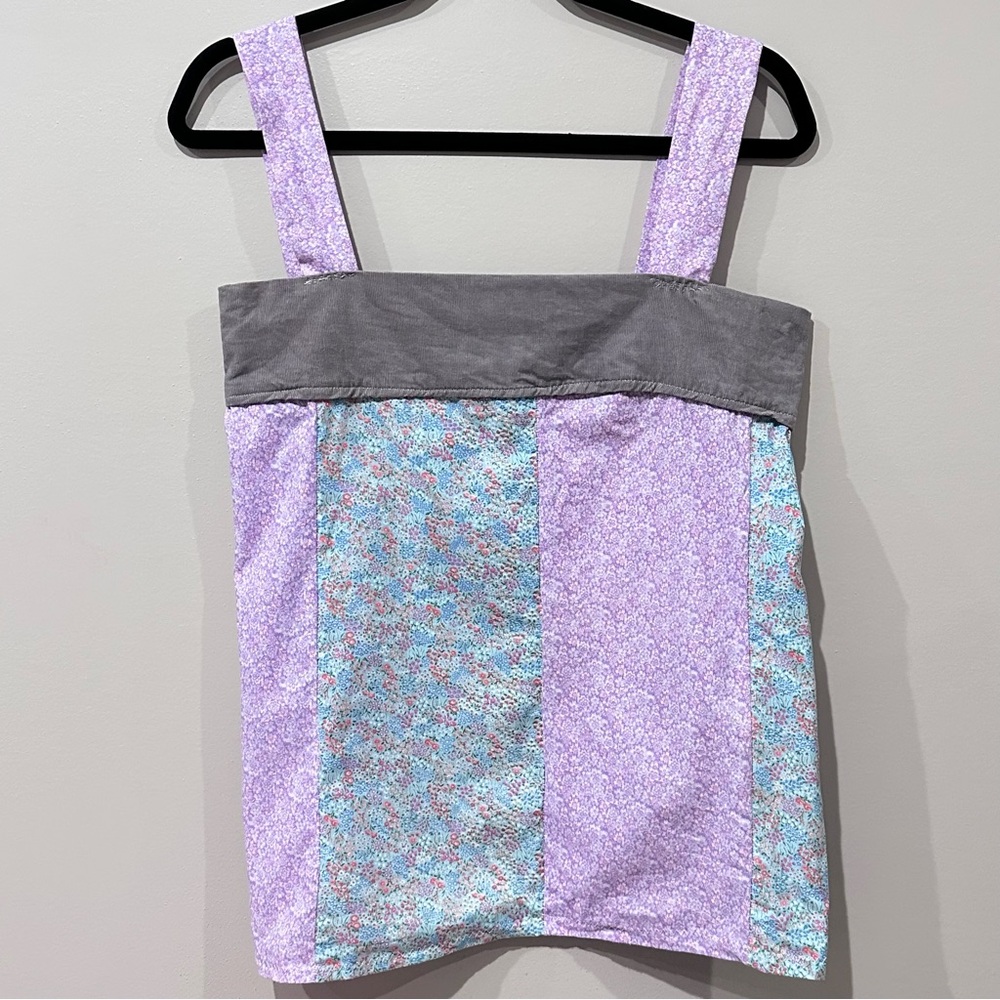Vintage 90s Hippie Patchwork Open Back Top